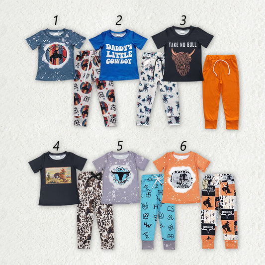 Sibling Baby Boys Western Shirt Jogger Pants Outfits Sets
