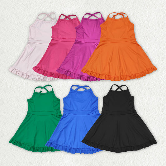 Baby Girls Knit Knee Length Active Wear Athletic Dresses