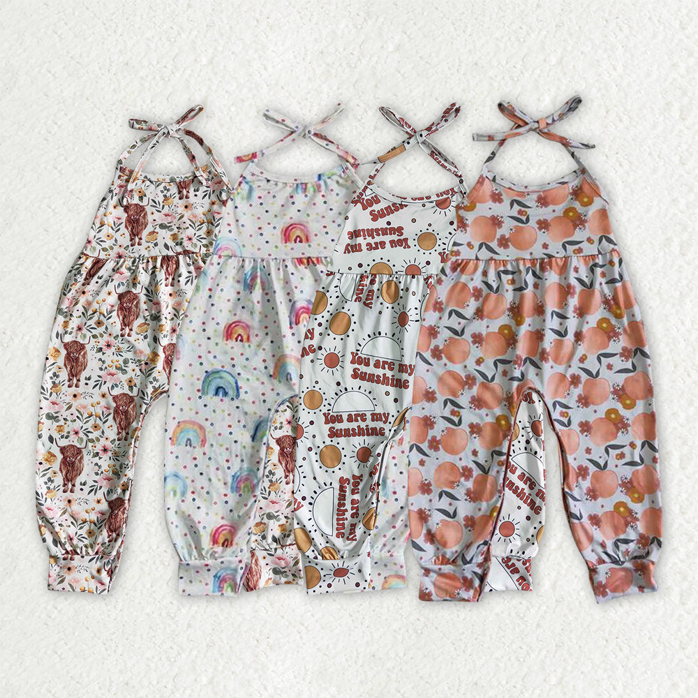 Sibling Baby Girls western Halter Pants Jumpsuits