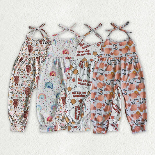 Sibling Baby Girls western Halter Pants Jumpsuits