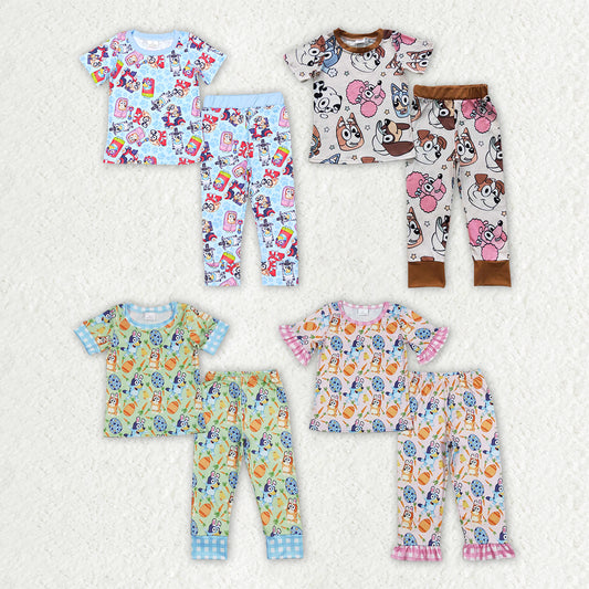 Sibling Baby Boys Short Sleeve Tee Shirts Pants Pajamas Clothes Sets