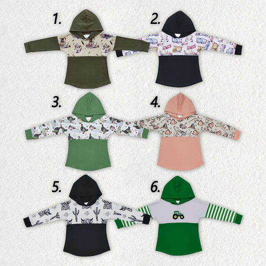 Sibling Baby Boys Spring Hooded Long Sleeve Shirt Tops Pullovers