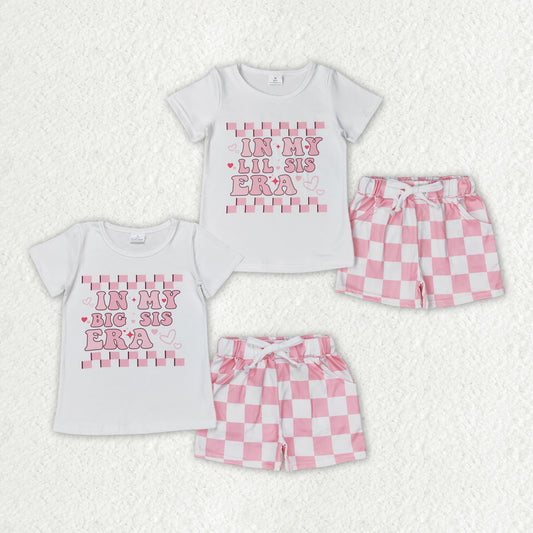 Baby Girls Sister Era Sibling Top Pockets Summer Clothes Sets