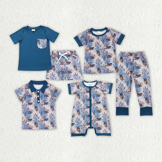 Baby Boys Ducks Sibling Rompers Outfits Clothes Sets