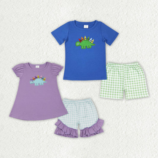 Baby Girls Boys Dinosaurs Back To School Sibling Clothes Sets