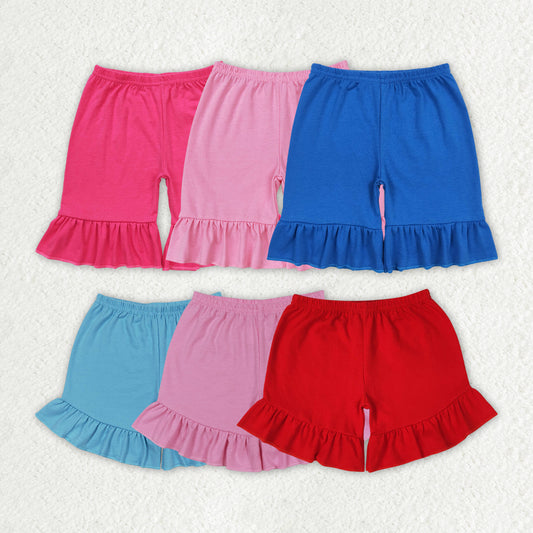 Sibling Baby Girls Cotton Ruffle Summer Shorts