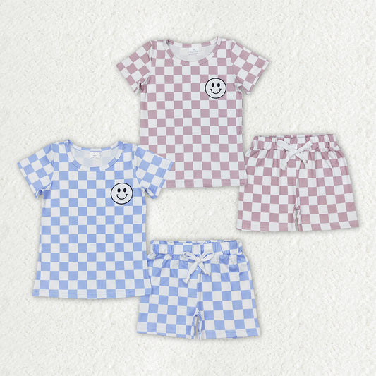 Sibling Baby Boys Short Sleeve Smile Top Shorts Clothes Sets