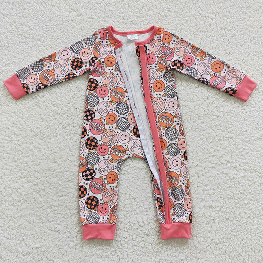 Baby Girls Christmas Smile Zip Rompers