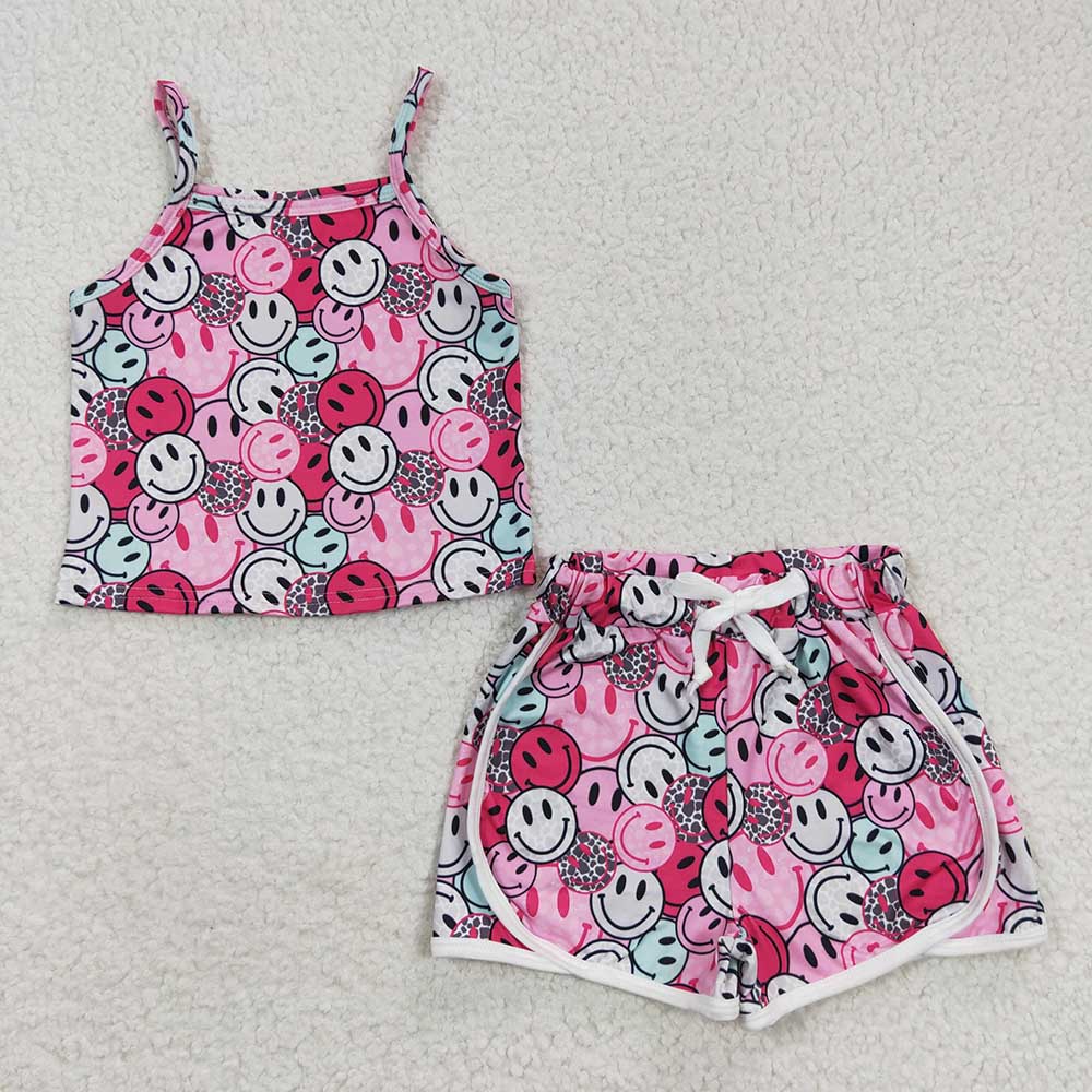 Baby Girls Smile Pink Shorts Clothes Sets