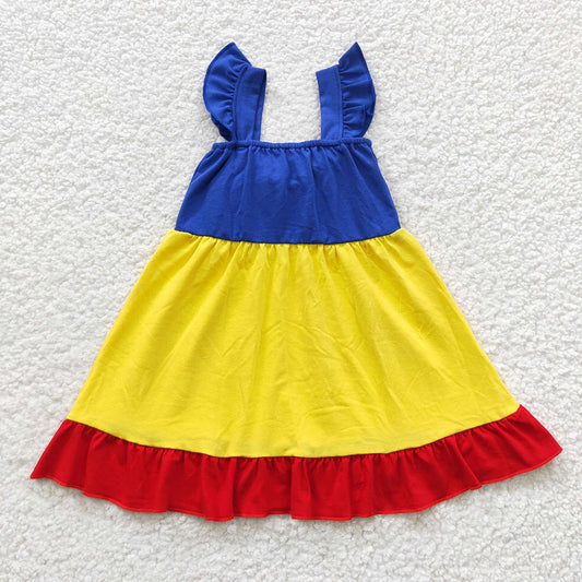 Baby Girls Blue Bow Summer Knee Length Dresses