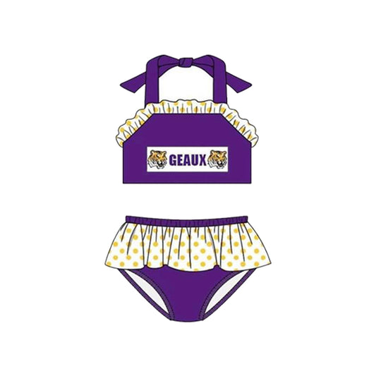 Baby Girls two pcs team purple swimsuits preorder(moq 5)