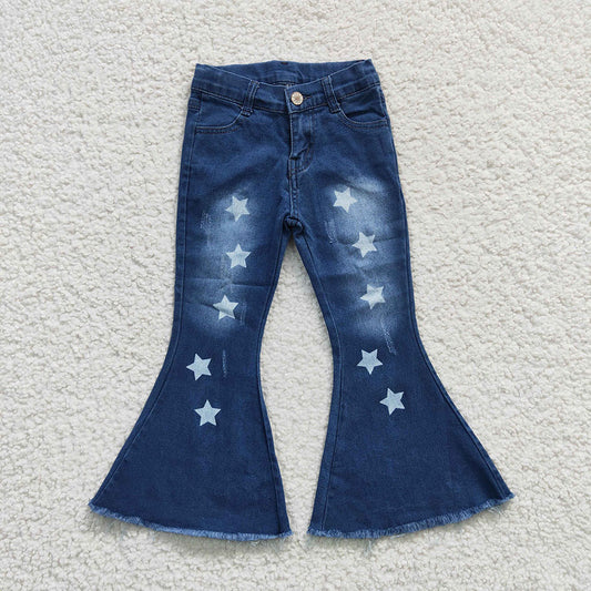 Baby Girls Stars Denim Bell Pants