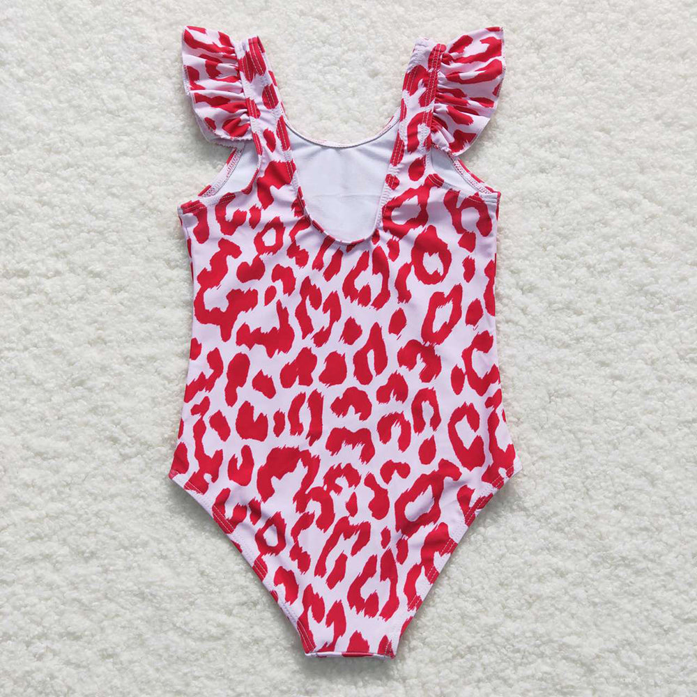 Baby Girls Pink Leopard One Pieces Swimsuits