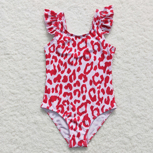 Baby Girls Pink Leopard One Pieces Swimsuits