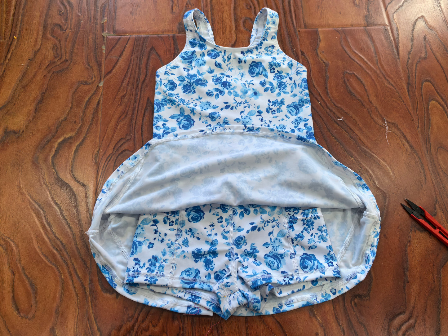 Baby Girls Summer Blue Flowers Top Skirts Active Wear Clothes Sets