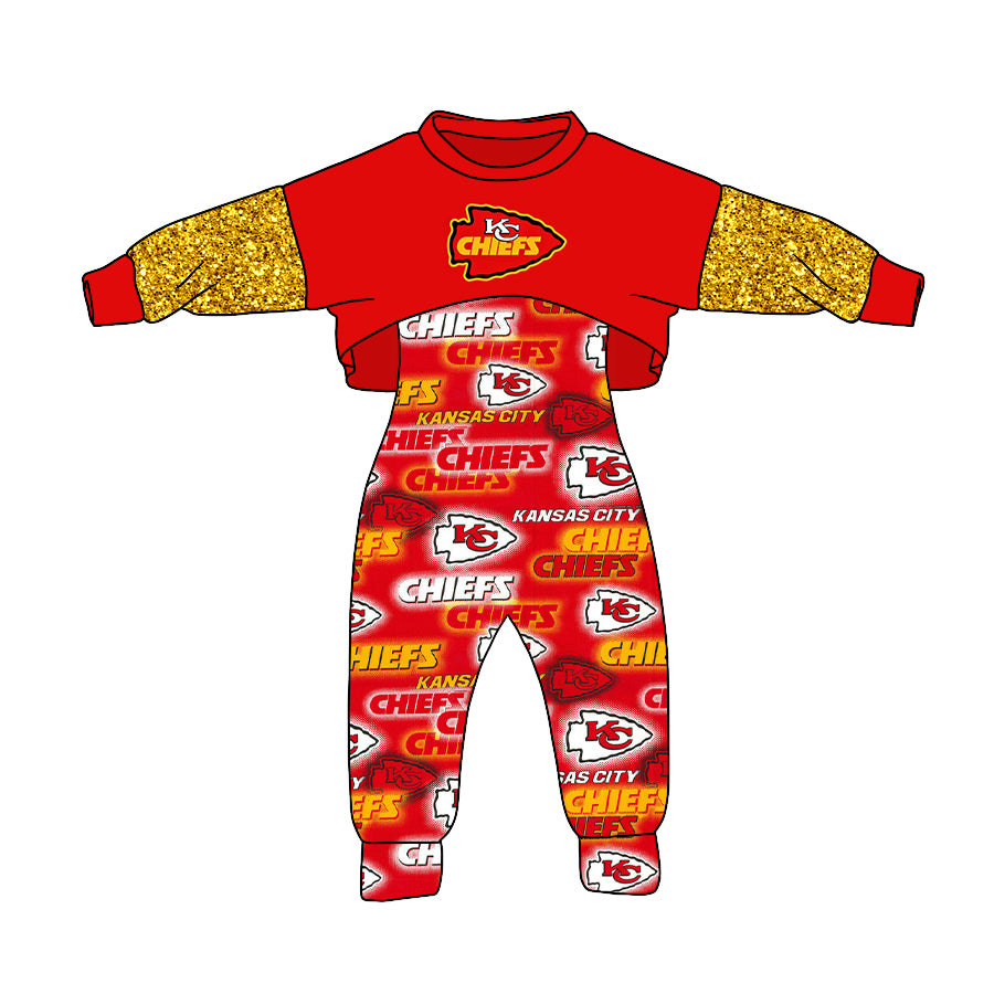 Baby Girls Team Red Chief 2pcs Jumpsuits Sets preorder(moq 5)