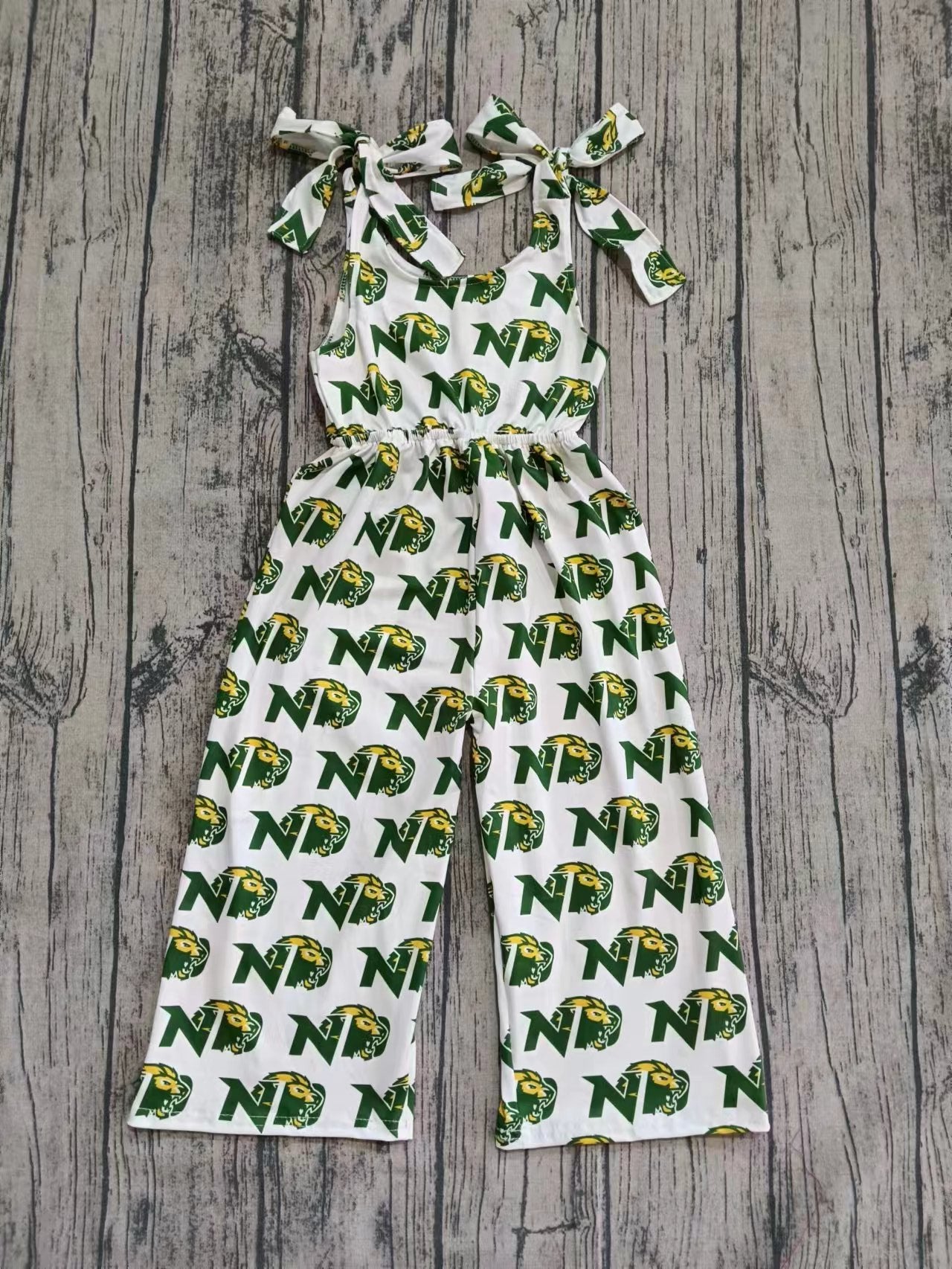Preorder moq 5 Baby Girls Bows Strap Team Pant Jumpsuits