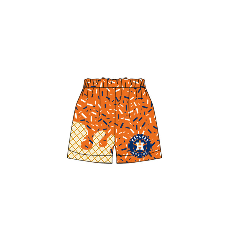 Preorder moq 5 Baby Boys Houston Astros Team drips Shorts Bottoms