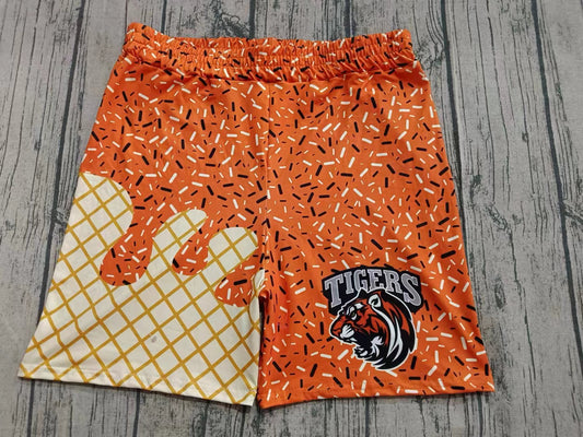 Preorder moq 5 Adult Men Orange Drip Tigers Team Shorts Bottoms