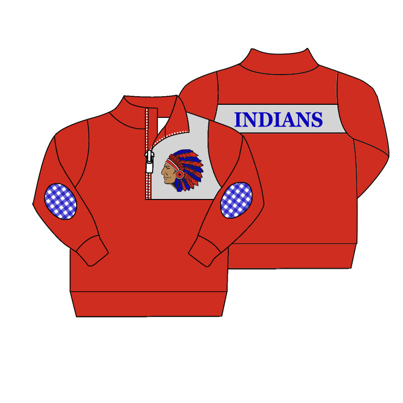 Indian Team Baby Boys Long Sleeve Zip Pullover Shirt Tops preorder(moq 5)