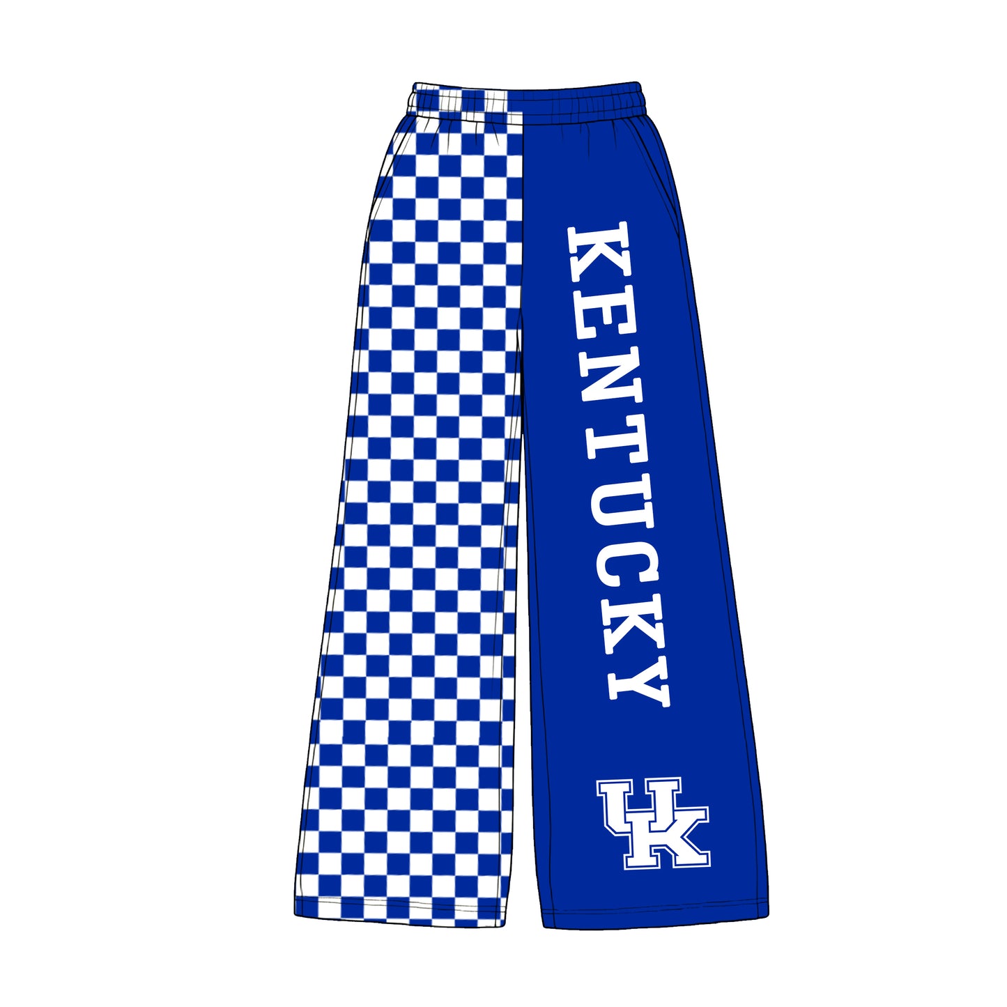 Preorder moq 5 Adult Women Kentucky UK Checkered Team Pants Bottoms