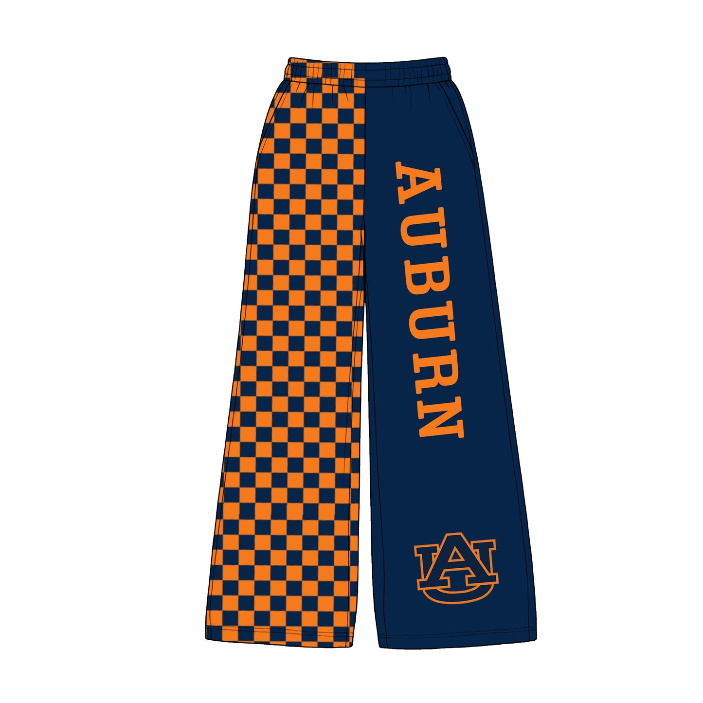 Preorder moq 5 Adult Women Auburn Checkered Team Pants Bottoms
