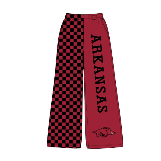Preorder moq 5 Adult Women Arkansas Checkered Team Pants Bottoms