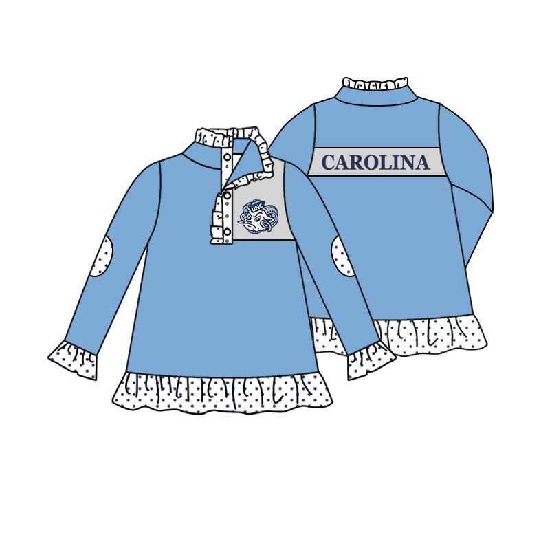 Baby Girls Ca Blue Team Pullover Jackets Tops preorder(moq 5)