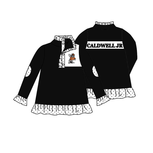 Baby Girls Black Ca Team Pullover Jackets Tops preorder(moq 5)