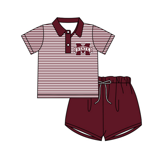 Baby Boys State team Pullover Top Shorts Clothes Sets preorder(moq 5)