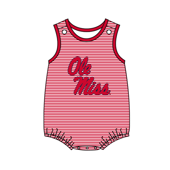 Baby Boys Team Red Stripes Rompers preorder(moq 5)