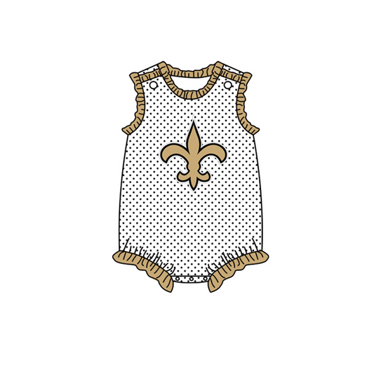 Baby Girls Team Anchor Dots Rompers preorder(moq 5)