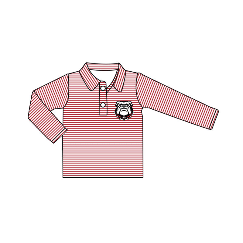 Baby Boys Stripes Team 6 Long Sleeve Tee Shirts preorder(moq 5)