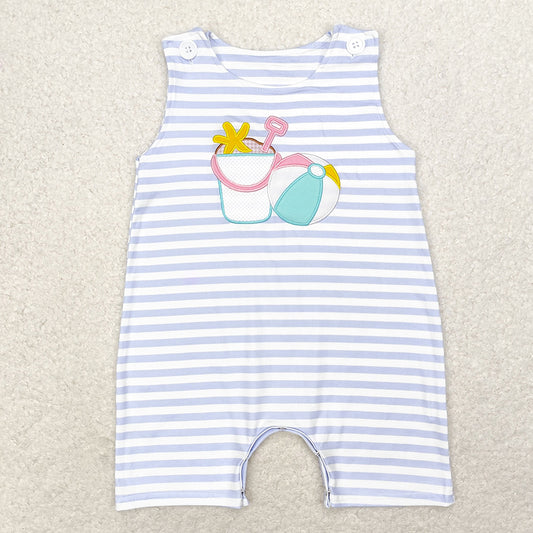 Baby Boys Stripes Beach Wear Sleeveless Summer Rompers