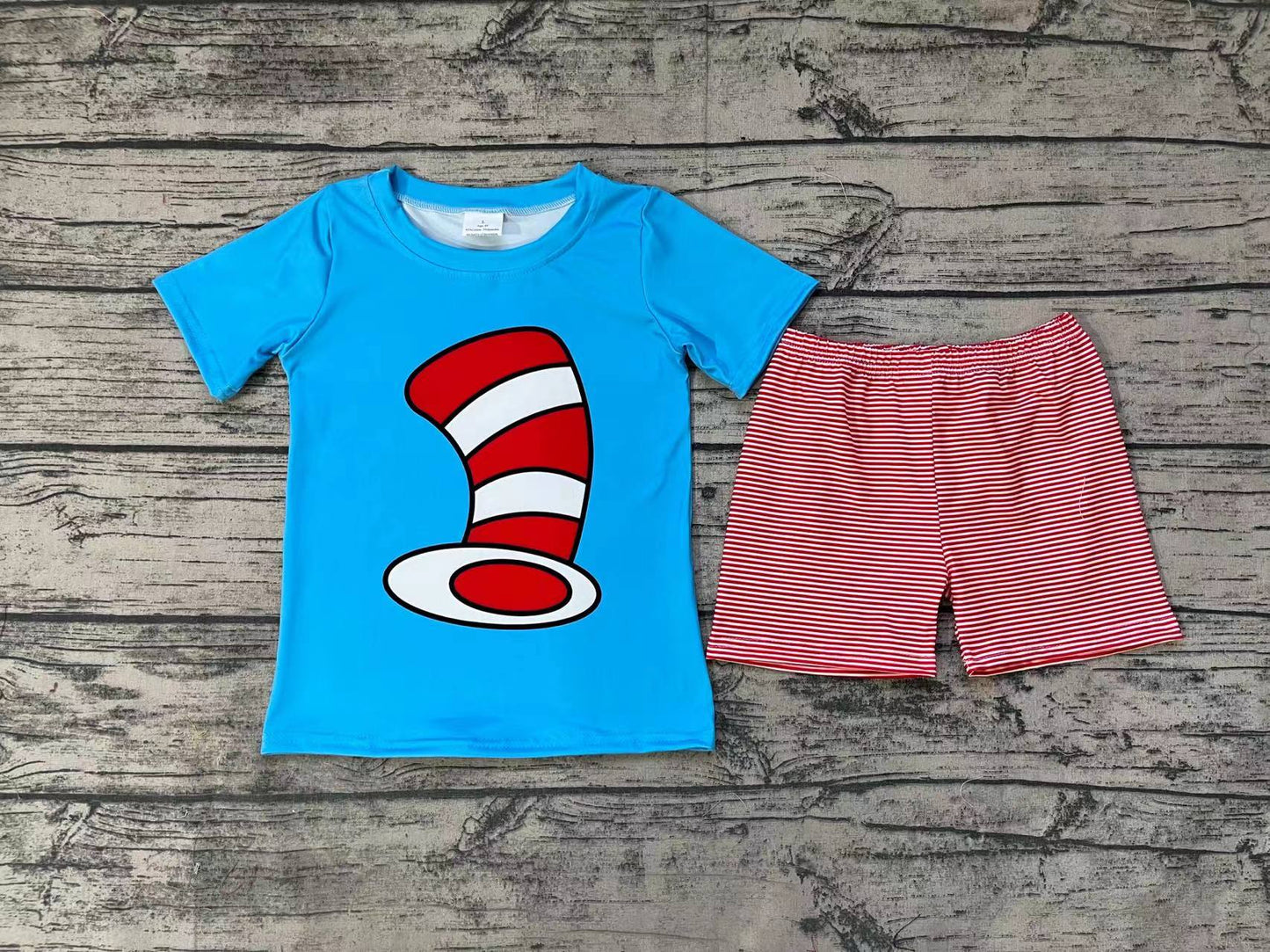 Baby Boys Blue Dr Reading Hats Tee Stripes Shorts Clothes Sets