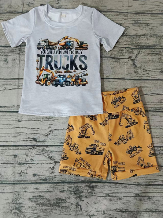 Baby Boys Trucks Short Sleeve Shirt Shorts Clothes Sets preorder (moq 5)