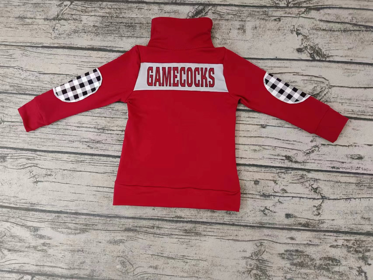 Baby Boys Red Team Long Sleeve Zip Pullovers Tops preorder(moq 5)