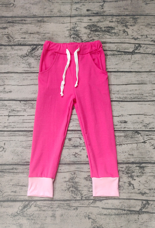 Baby Girls Pink Pockets Cotton Pants