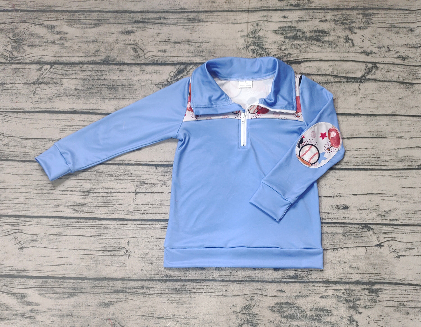 Baby Boys Baseball Long Sleeve Zip Pullovers Shirts