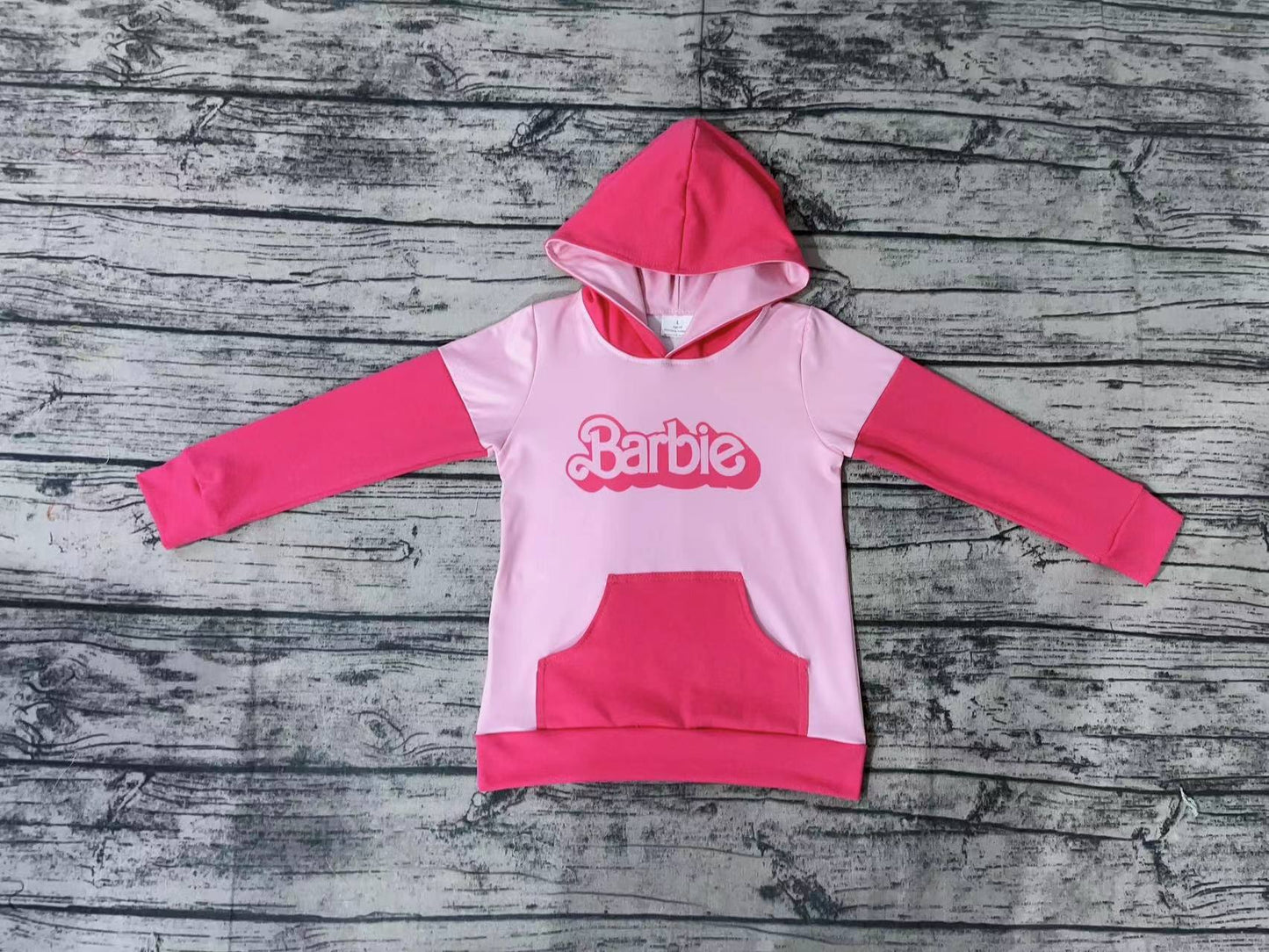 Baby Girls Pink Pockets Doll Hoodie Tops Shirts