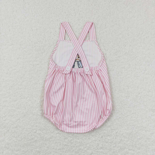 Baby Infant Girls Easter Bunny Straps Spring Rompers