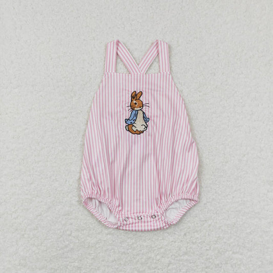 Baby Infant Girls Easter Bunny Straps Spring Rompers