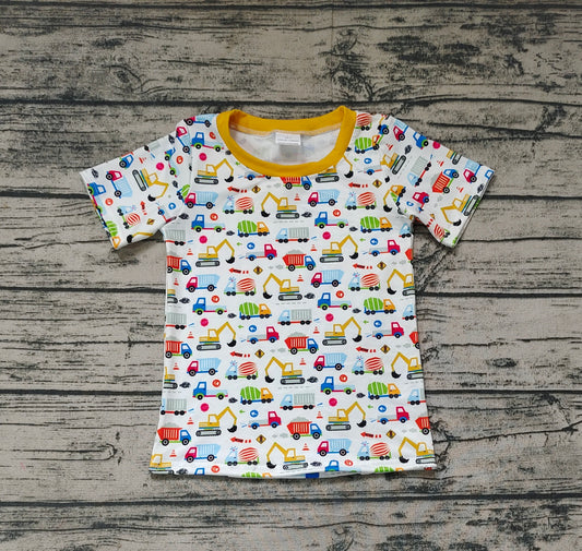 Baby Boys Construction Short Sleeve Tee Shirts Tops