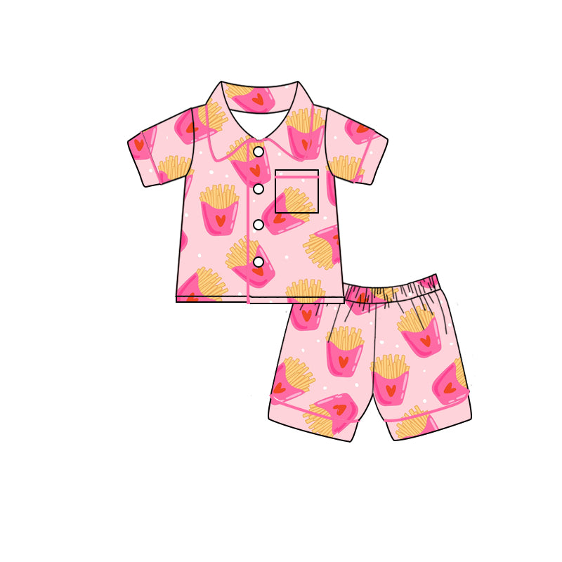 Baby Girls Valentines Chip Top Shorts Clothing Sets preorder(moq 5)