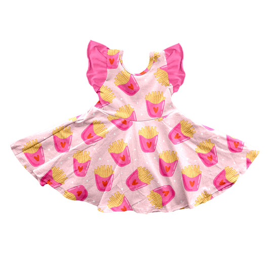 Baby Girls Valentines Flutter Sleeve Twirl Dresses preorder(moq 5)