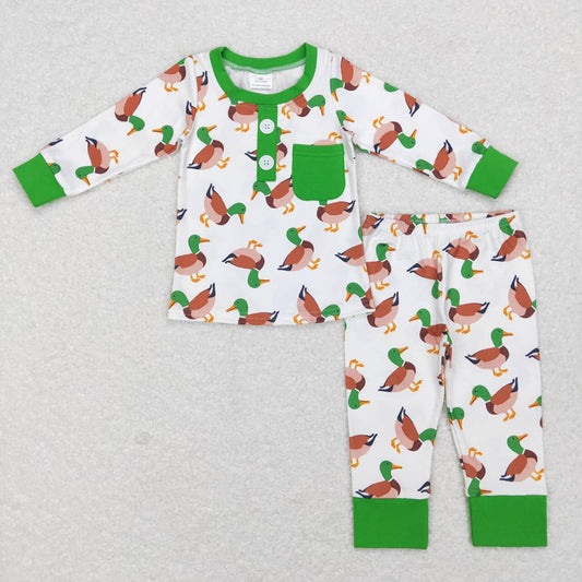 Baby Boys Duck Pocket Tops Pants Pajamas Clothes Sets