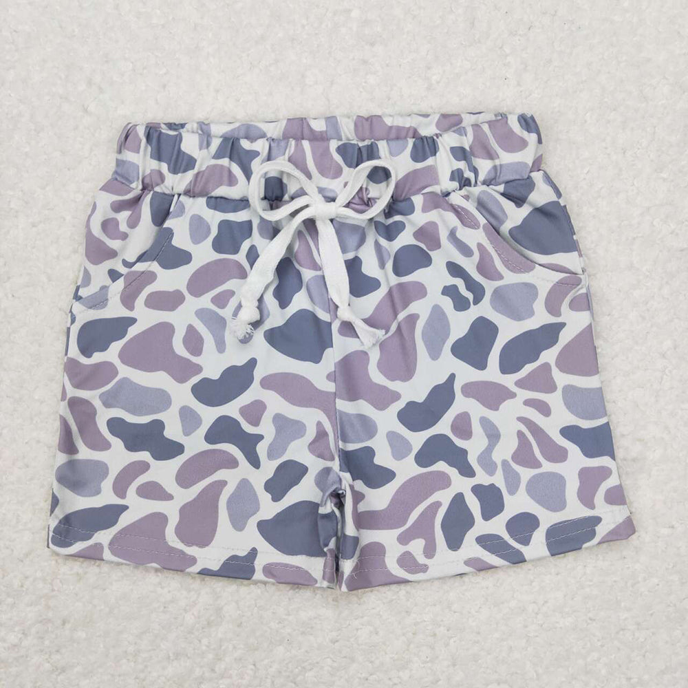 Baby Boys Toddler Grey Camo Print Hunting Summer Bottom Shorts