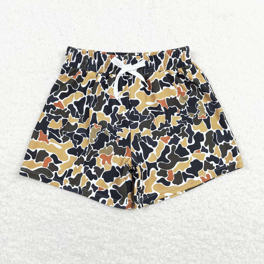 Baby Boys Summer Western Brown Camo Trunks Swimsuits Swimwear