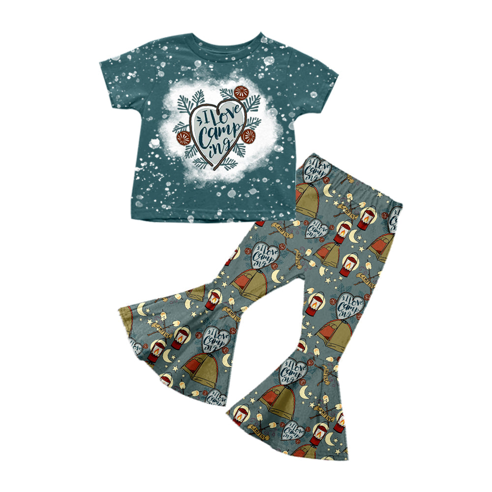 Baby Girls I love Climbing Top Bell Pants Clothes Sets preorder(moq 5)