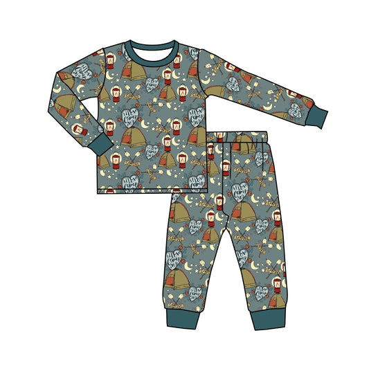 Baby Boys Climbing Long Sleeve Tee Top Pants Pajamas Clothes Sets preorder(moq 5)